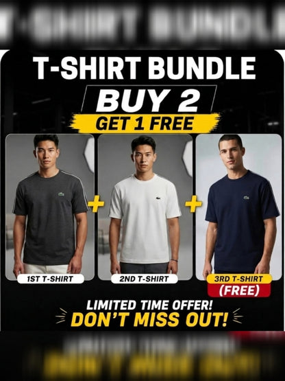 CTS1- LCSTE RELAX FIT PREMIUM COTTON T SHIRT (BUY 2 GET 1 FREE BUNDLE OFFER)