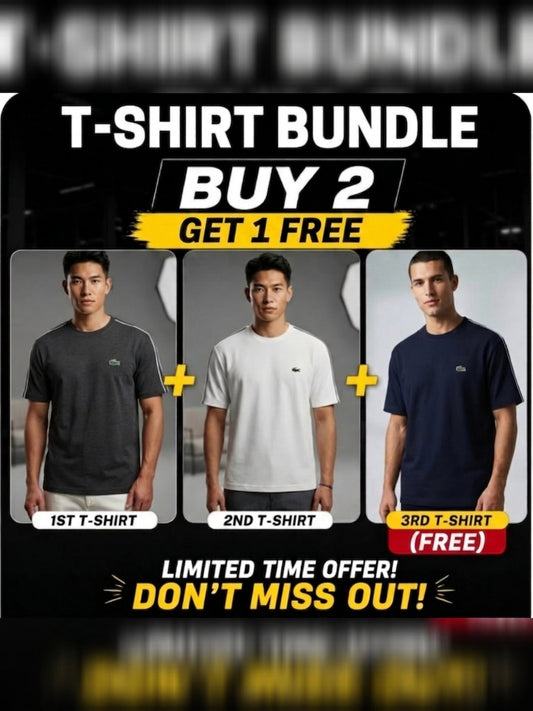 CTS1- LCSTE RELAX FIT PREMIUM COTTON T SHIRT (BUY 2 GET 1 FREE BUNDLE OFFER)