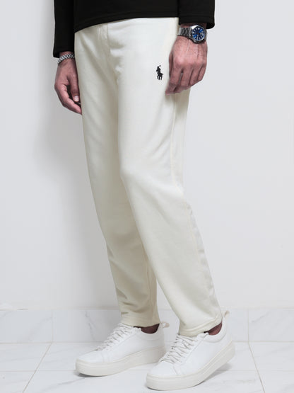 TR329- PRLN COTTON TERRY BACK POCKET TROUSER "WHITE"