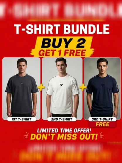 CTS2- PRDA RELAX FIT PREMIUM COTTON T SHIRT (BUY 2 GET 1 FREE BUNDLE OFFER)