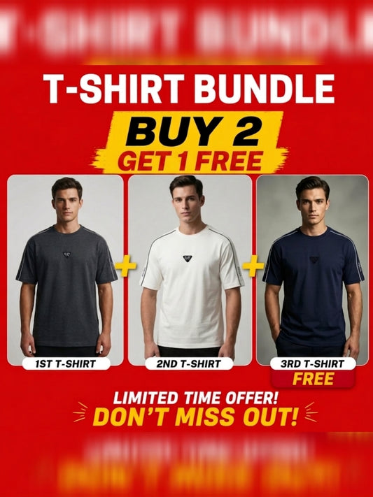CTS2- PRDA RELAX FIT PREMIUM COTTON T SHIRT (BUY 2 GET 1 FREE BUNDLE OFFER)