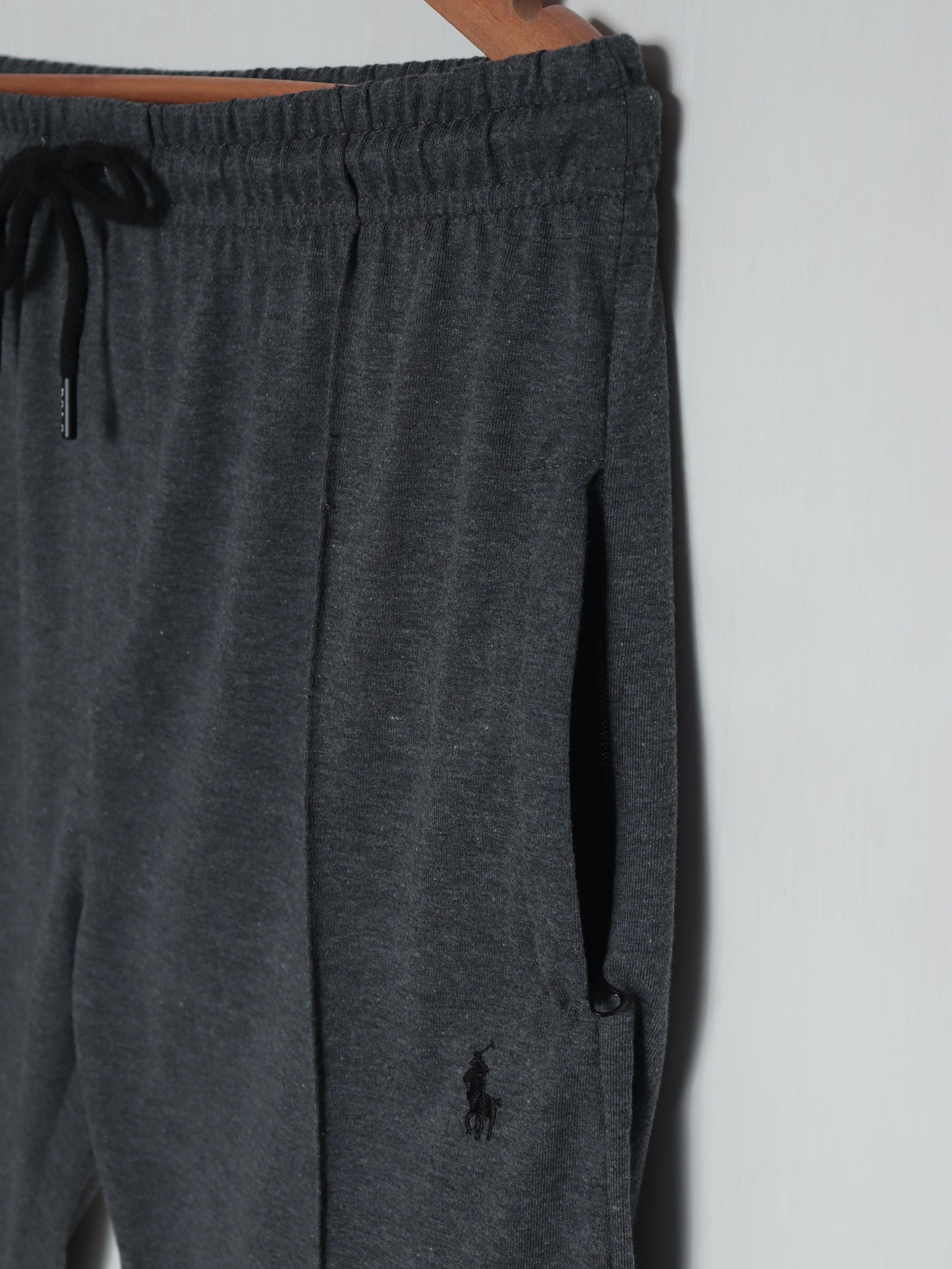TR341- PRL STRIPE RELAX FIT PREMIUM COTTON TROUSER "CHARCOAL"