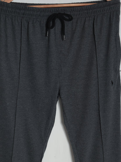 TR341- PRL STRIPE RELAX FIT PREMIUM COTTON TROUSER "CHARCOAL"