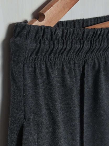 TR341- PRL STRIPE RELAX FIT PREMIUM COTTON TROUSER "CHARCOAL"