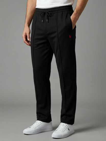 TR341- PRL STRIPE RELAX FIT PREMIUM COTTON TROUSER "BLACK"