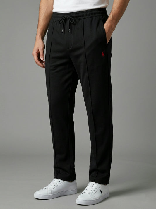 TR341- PRL STRIPE RELAX FIT PREMIUM COTTON TROUSER "BLACK"