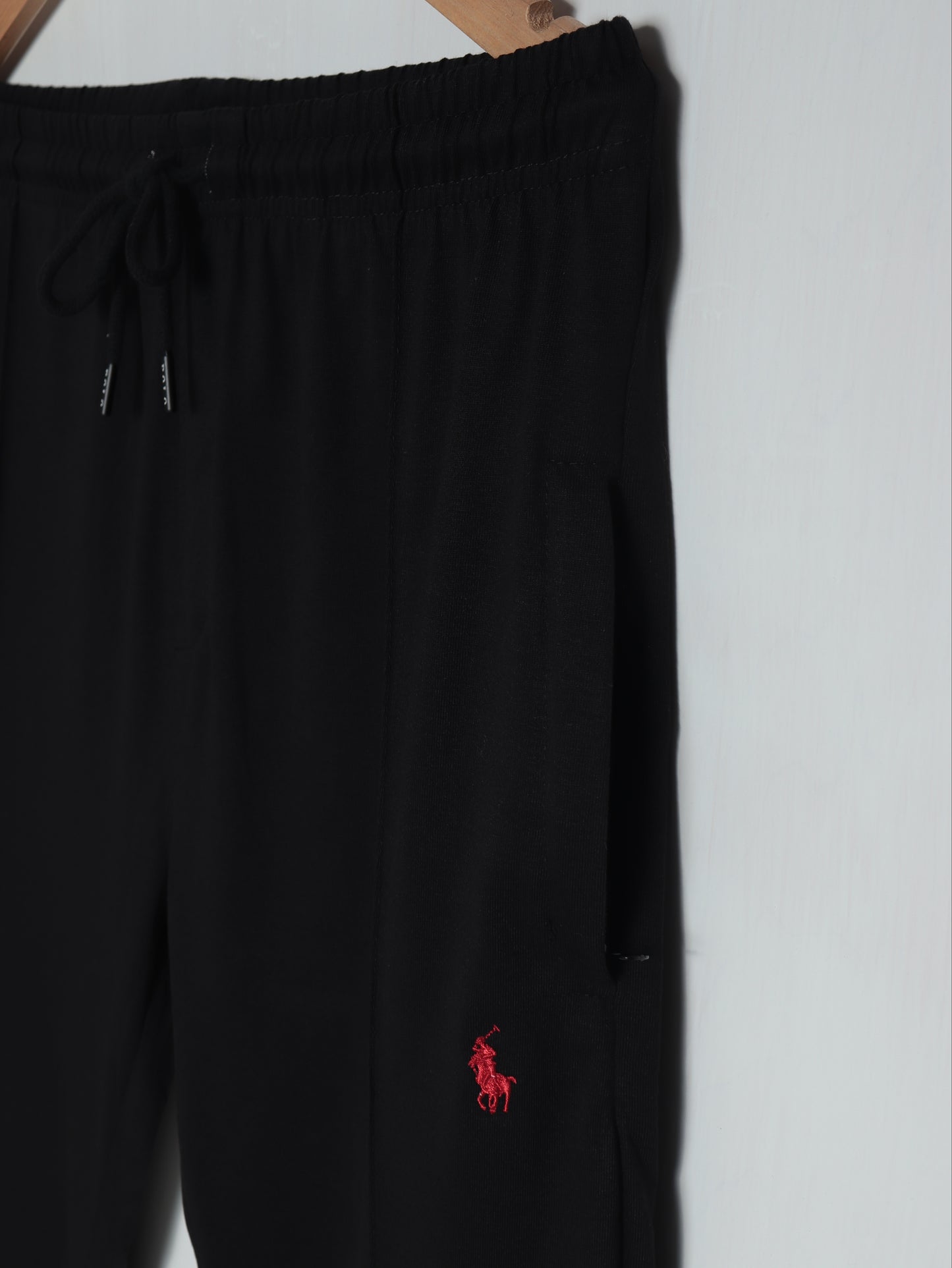 TR341- PRL STRIPE RELAX FIT PREMIUM COTTON TROUSER "BLACK"