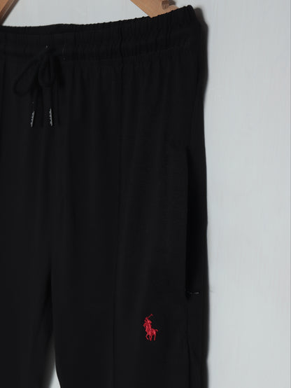 TR341- PRL STRIPE RELAX FIT PREMIUM COTTON TROUSER "BLACK"