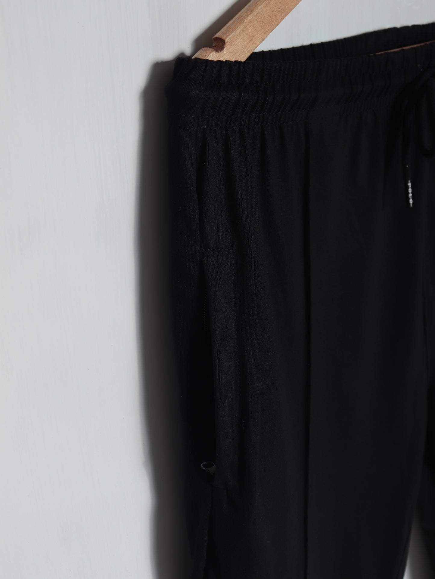 TR341- PRL STRIPE RELAX FIT PREMIUM COTTON TROUSER "BLACK"