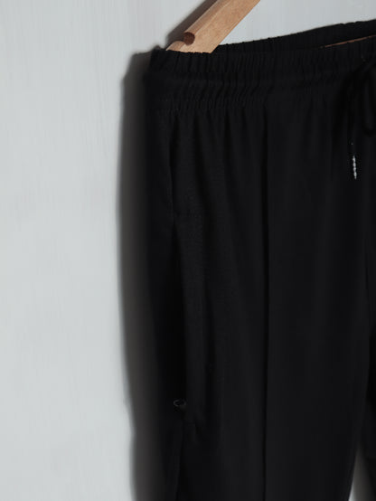 TR341- PRL STRIPE RELAX FIT PREMIUM COTTON TROUSER "BLACK"