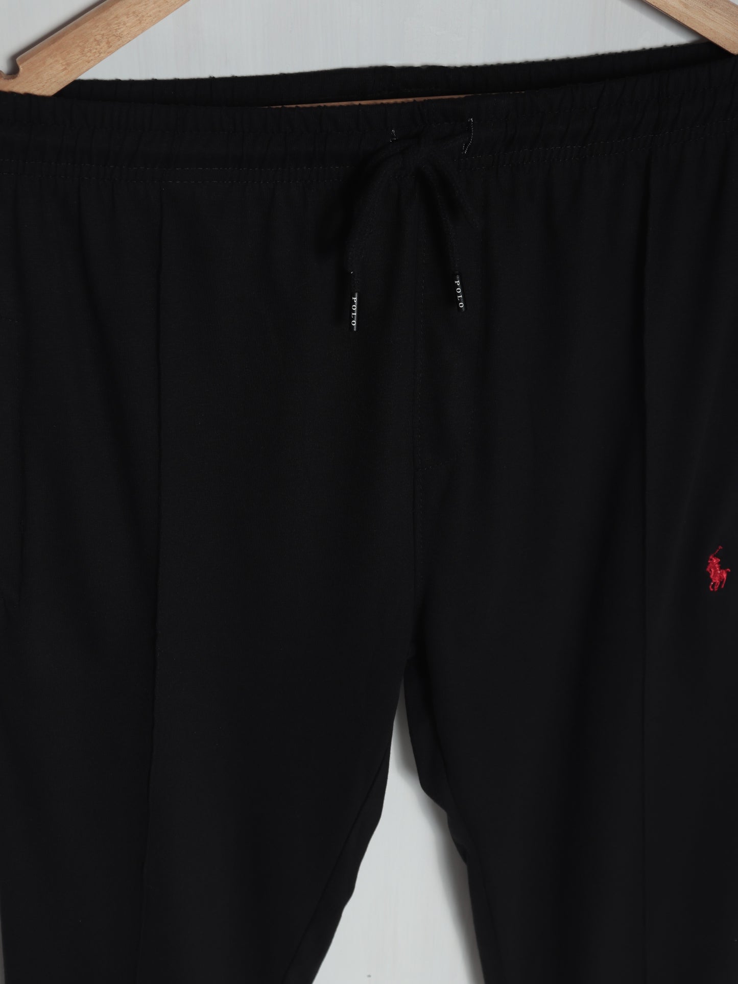 TR341- PRL STRIPE RELAX FIT PREMIUM COTTON TROUSER "BLACK"