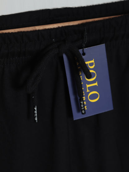 TR341- PRL STRIPE RELAX FIT PREMIUM COTTON TROUSER "BLACK"