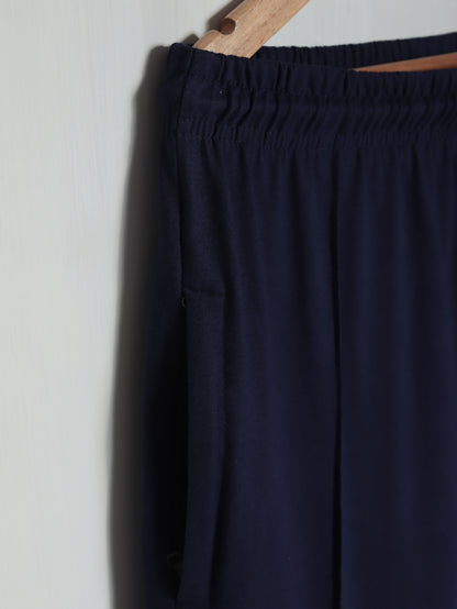 TR341- PRL STRIPE RELAX FIT PREMIUM COTTON TROUSER "NAVY"