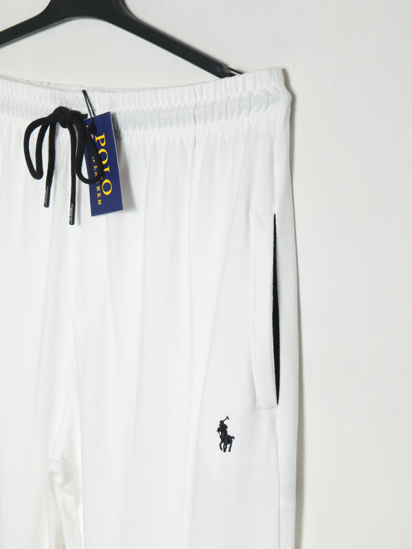 TR341- PRL STRIPE RELAX FIT PREMIUM COTTON TROUSER "WHITE"