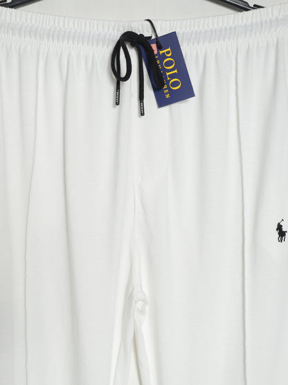TR341- PRL STRIPE RELAX FIT PREMIUM COTTON TROUSER "WHITE"