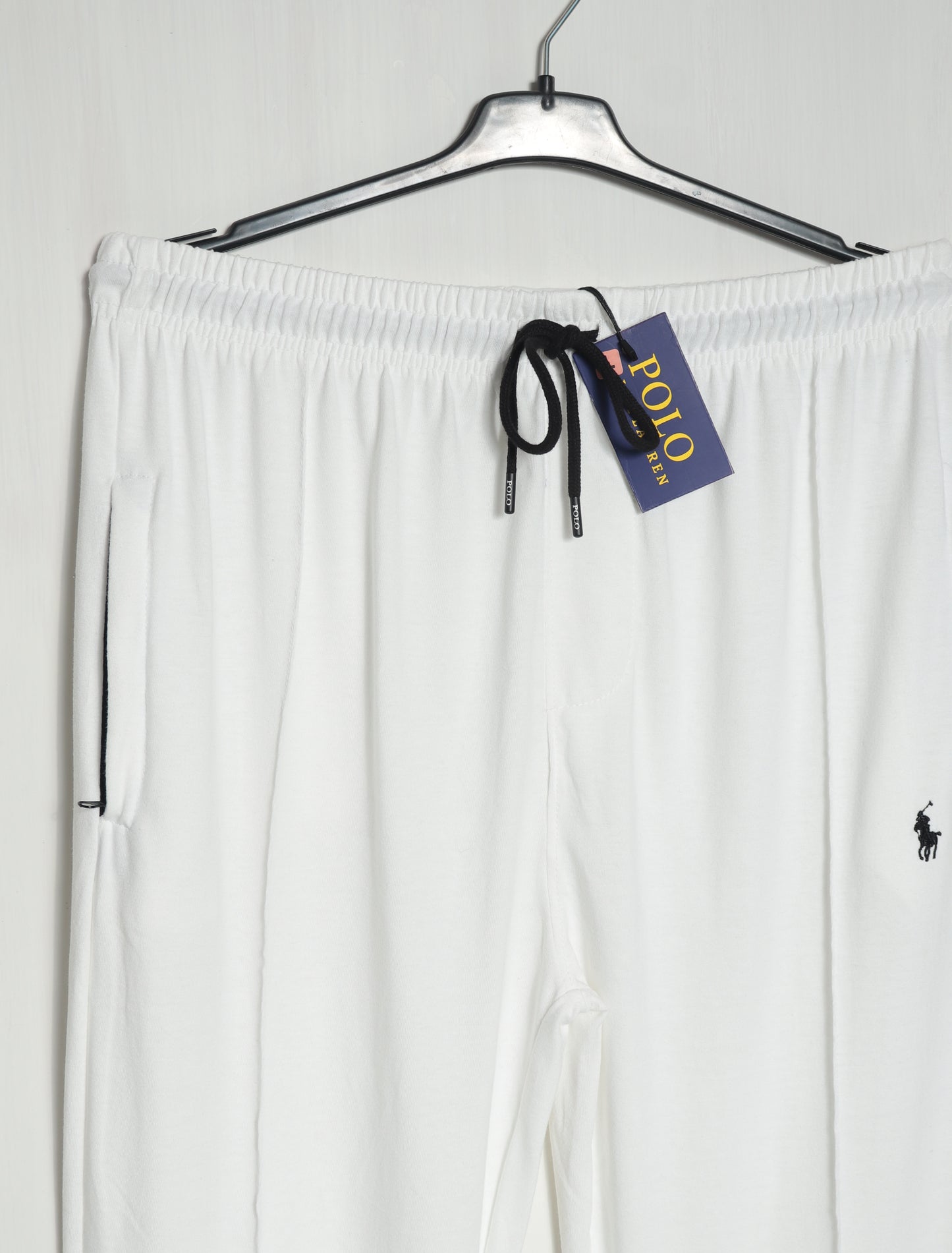 TR341- PRL STRIPE RELAX FIT PREMIUM COTTON TROUSER "WHITE"