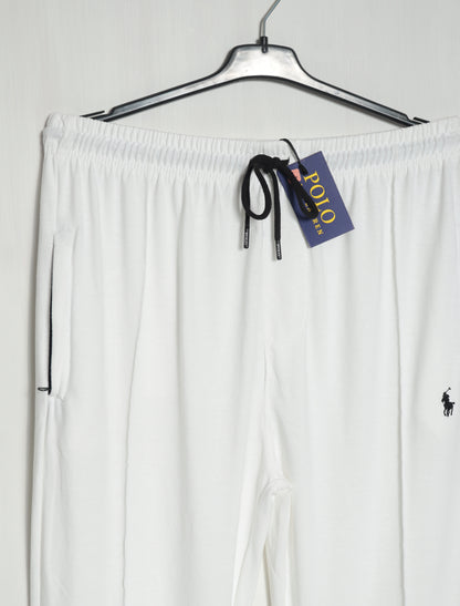 TR341- PRL STRIPE RELAX FIT PREMIUM COTTON TROUSER "WHITE"