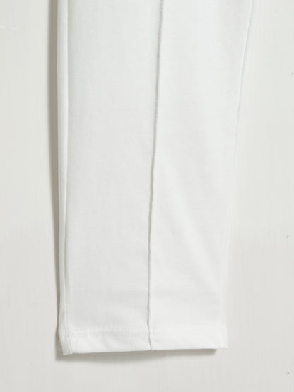 TR341- PRL STRIPE RELAX FIT PREMIUM COTTON TROUSER "WHITE"
