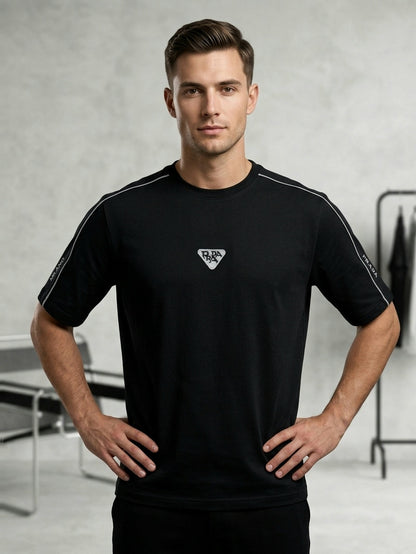 CTS2- PRDA RELAX FIT PREMIUM COTTON T SHIRT "BLACK"