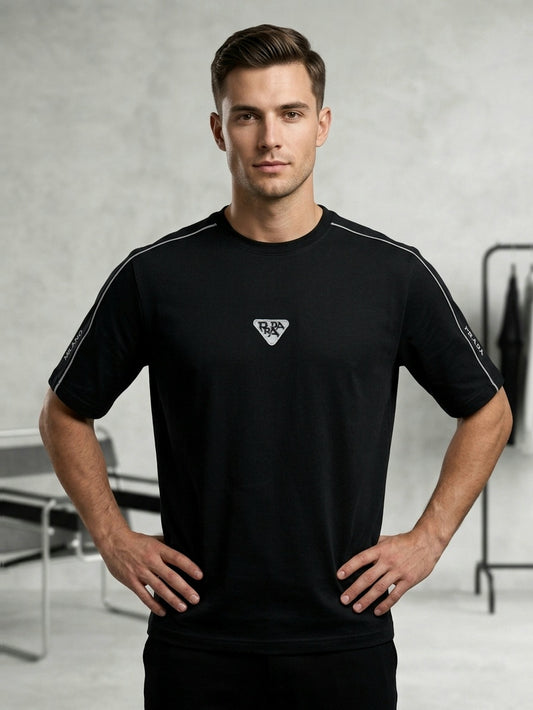 CTS2- PRDA RELAX FIT PREMIUM COTTON T SHIRT "BLACK"