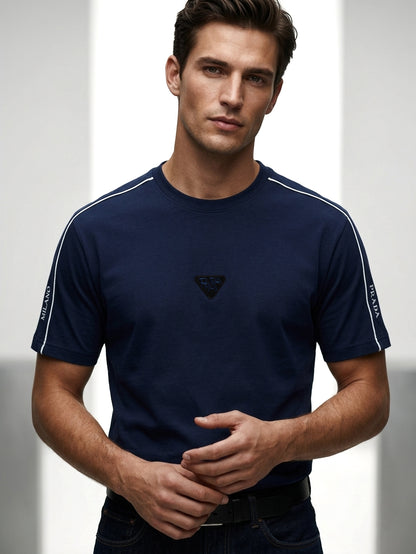CTS2- PRDA RELAX FIT PREMIUM COTTON T SHIRT "NAVY"
