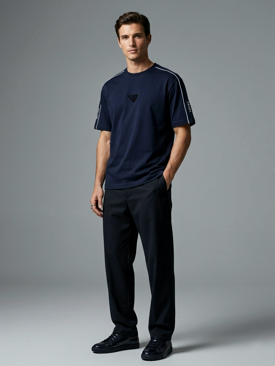 CTS2- PRDA RELAX FIT PREMIUM COTTON T SHIRT "NAVY"