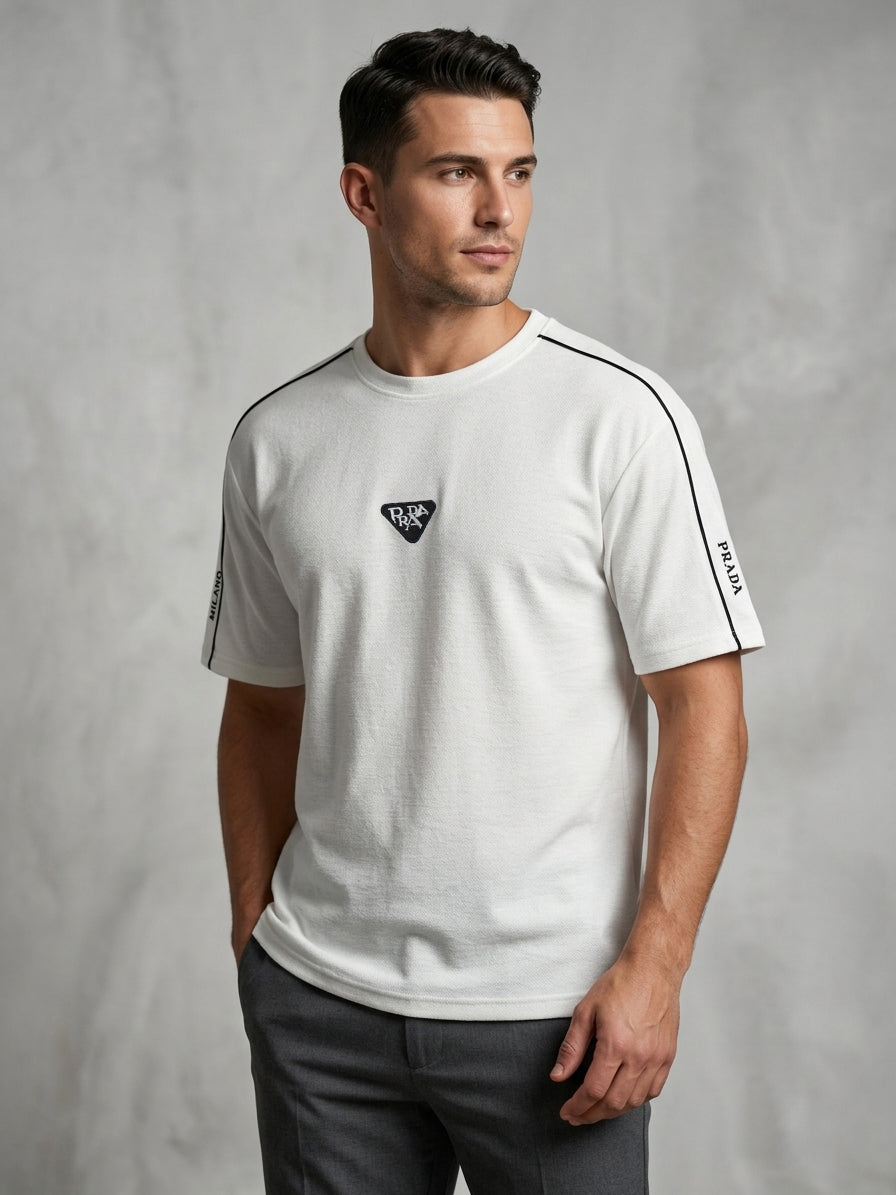 CTS2- PRDA RELAX FIT PREMIUM COTTON T SHIRT "WHITE"