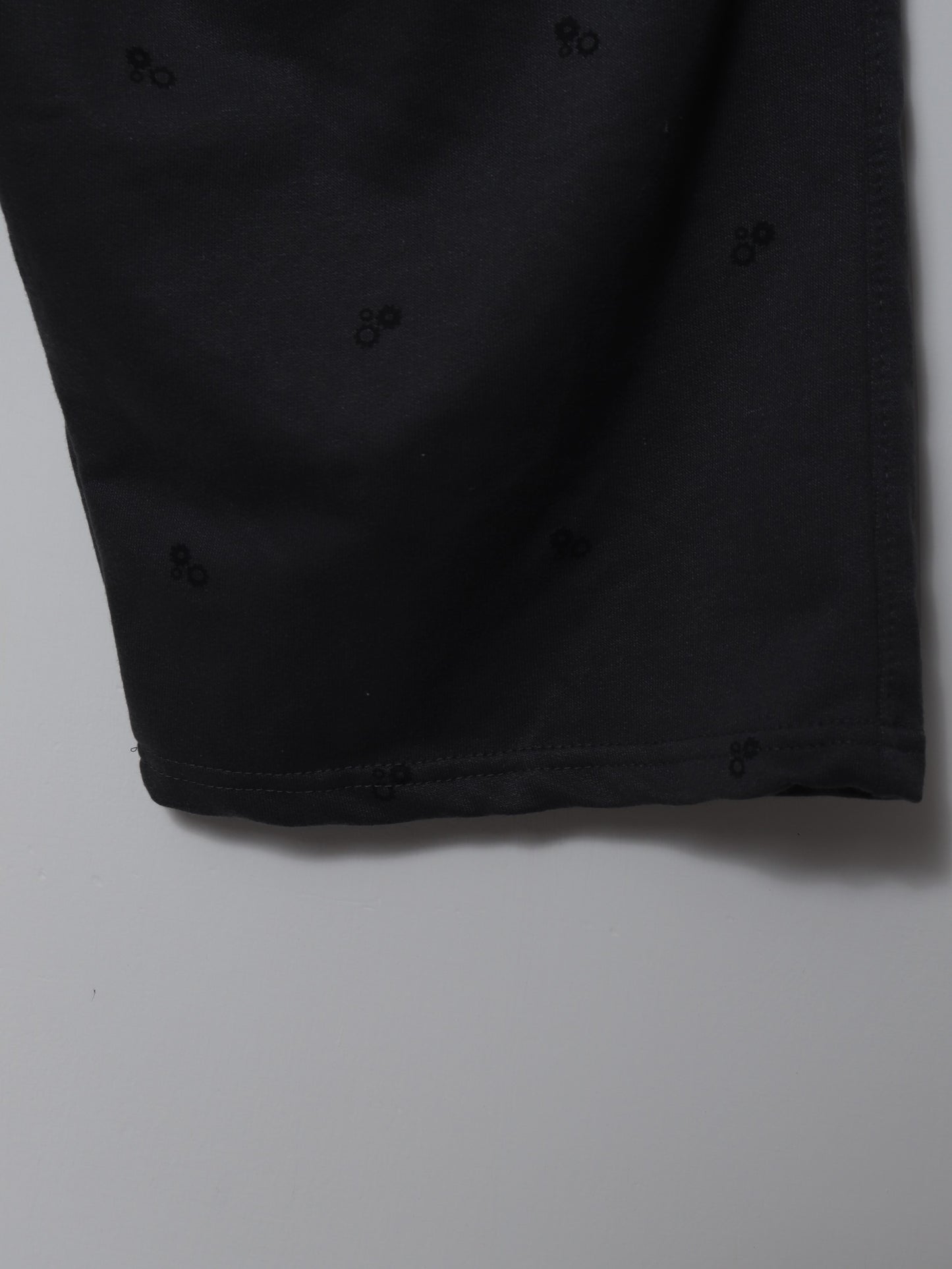 SH405- PRLN RELAX FIT COTTON SHORTS "DARK GREY PRINTED"