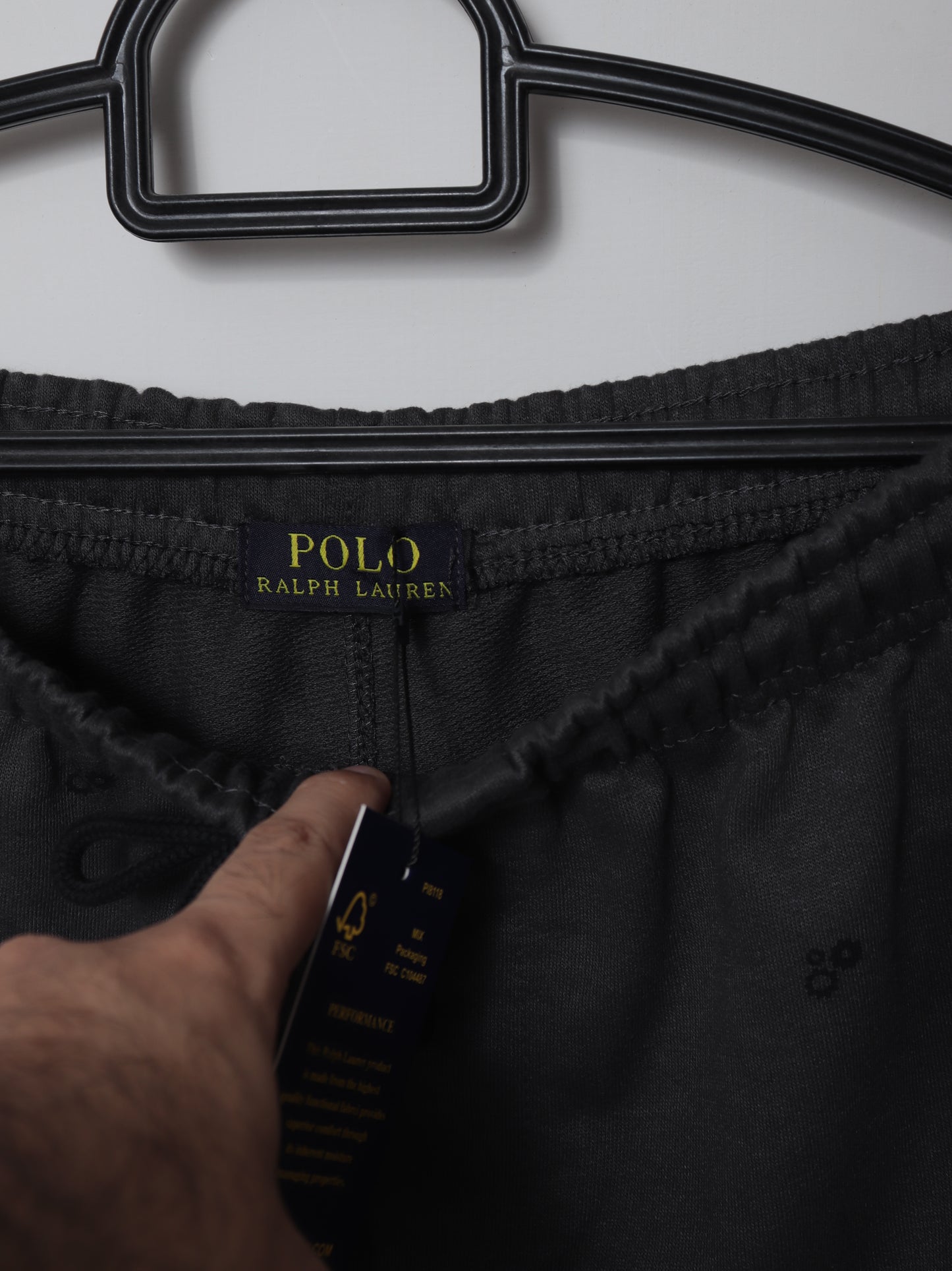 SH405- PRLN RELAX FIT COTTON SHORTS "DARK GREY PRINTED"