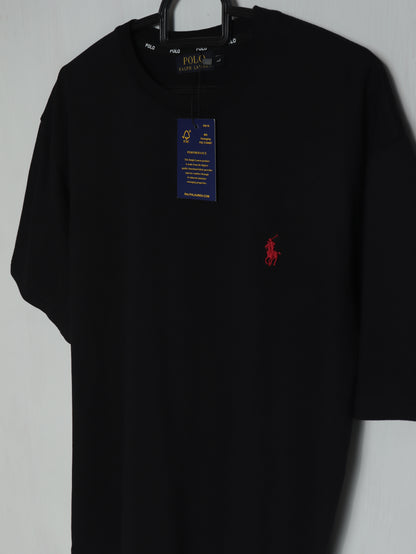 CTS3- PRLN RELAX FIT PREMIUM COTTON T SHIRT "BLACK"