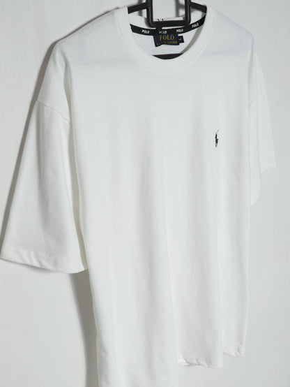 CTS3- PRLN RELAX FIT PREMIUM COTTON T SHIRT "WHITE"