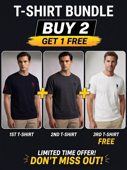 CTS5- U.S.P RELAX FIT PREMIUM COTTON T SHIRT (BUY 2 GET 1 FREE BUNDLE OFFER)