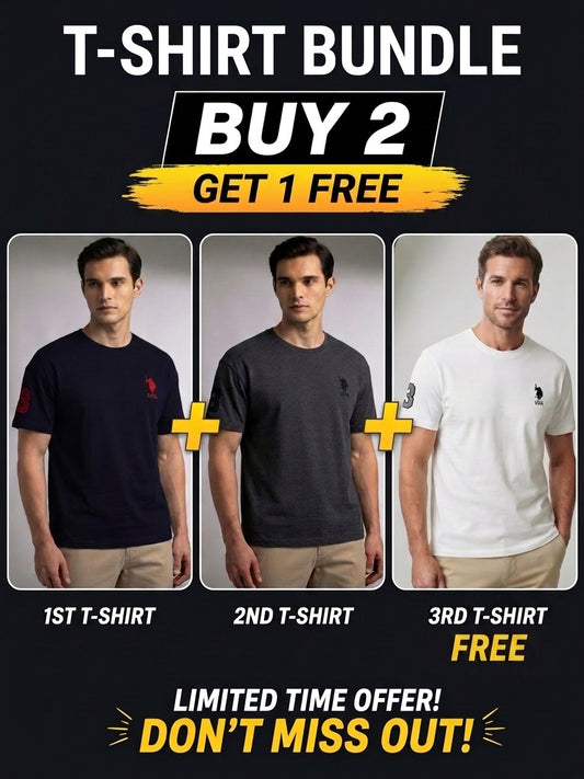 CTS5- U.S.P RELAX FIT PREMIUM COTTON T SHIRT (BUY 2 GET 1 FREE BUNDLE OFFER)