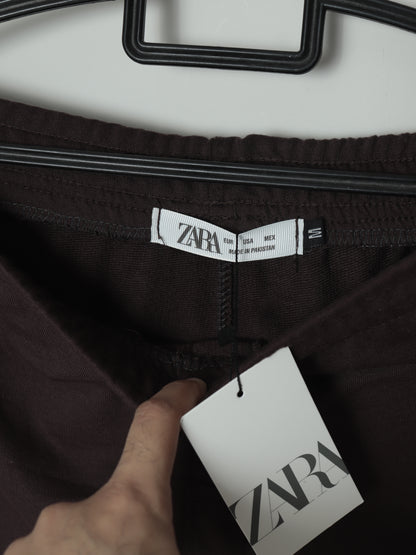 TR339- ZRA FRONT STRIPE 3 POCKET COTTON TROUSER "DARK BROWN"