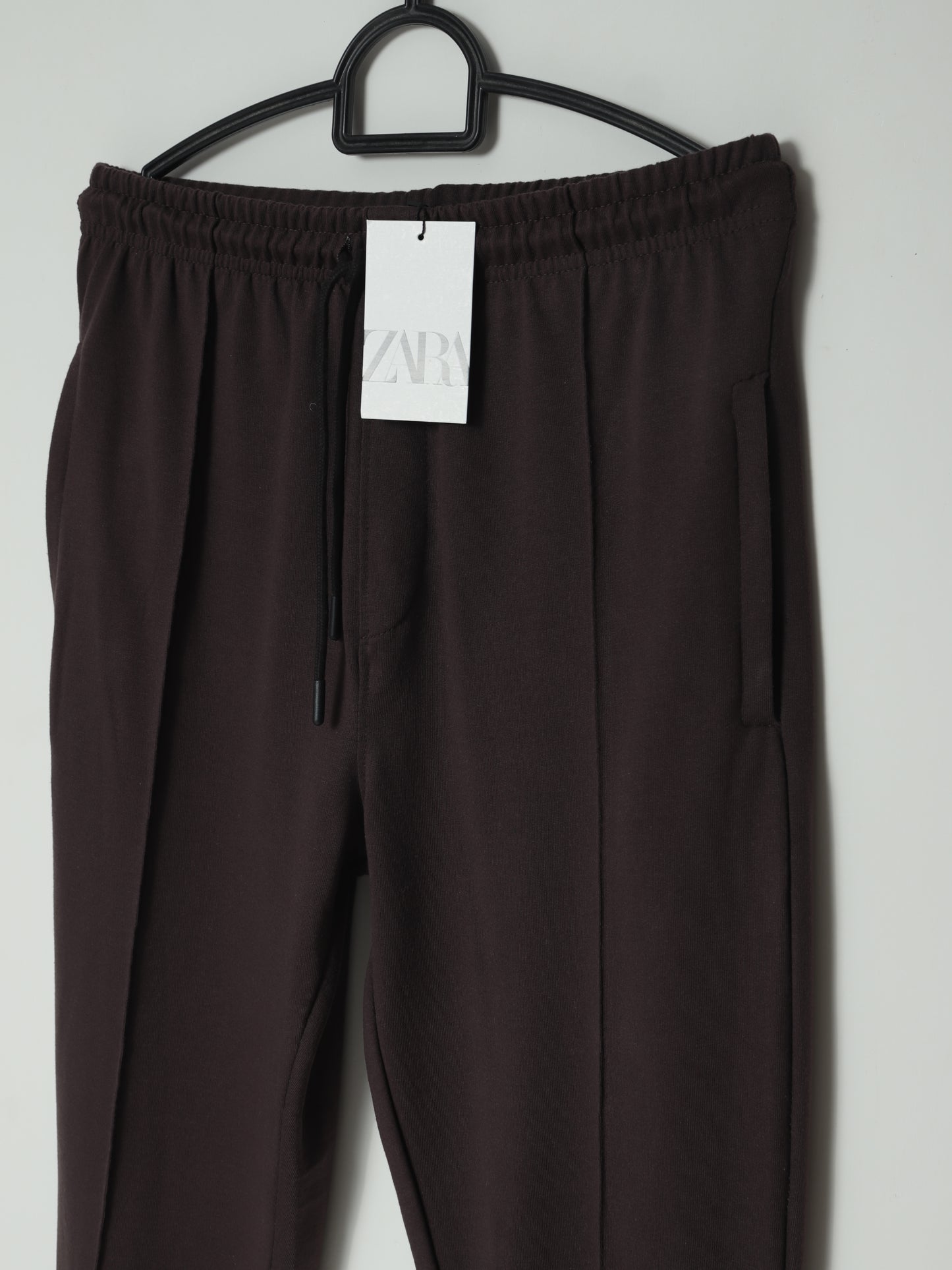 TR339- ZRA FRONT STRIPE 3 POCKET COTTON TROUSER "DARK BROWN"