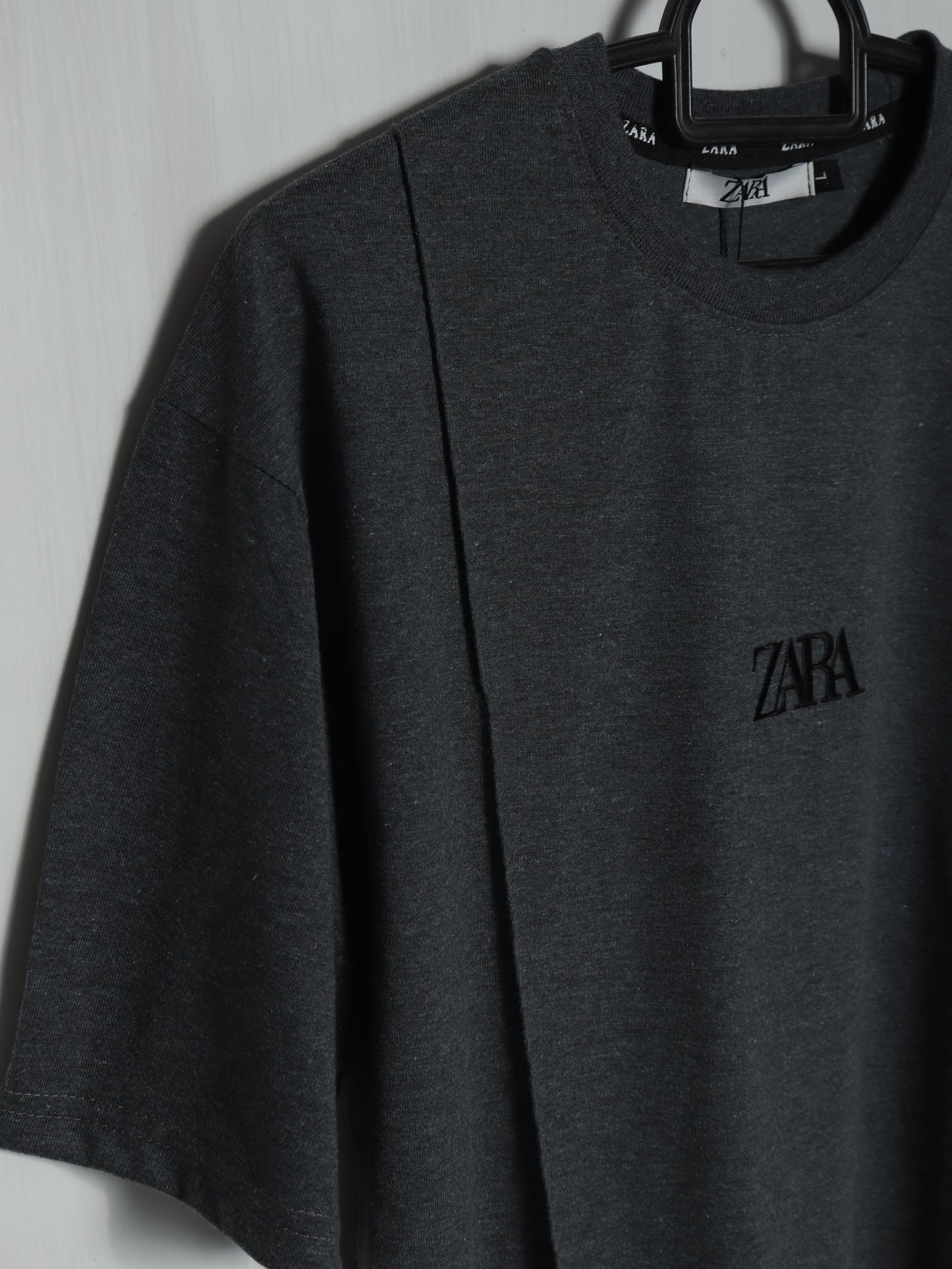CTS4- ZRA RELAX FIT PREMIUM COTTON T SHIRT "CHARCOAL"