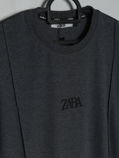CTS4- ZRA RELAX FIT PREMIUM COTTON T SHIRT "CHARCOAL"