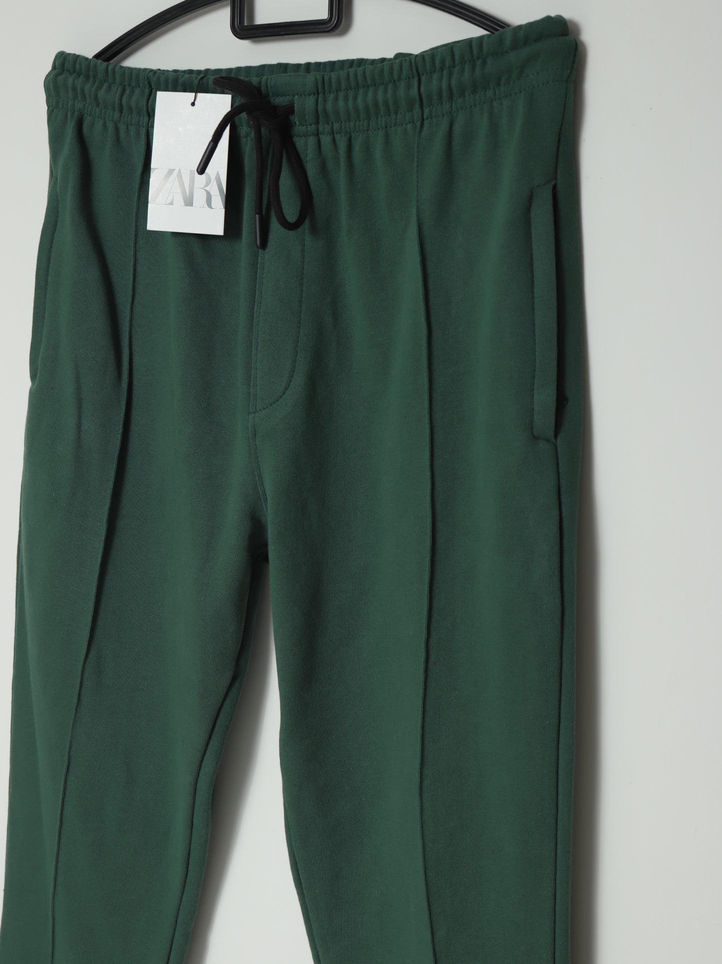TR339- ZRA FRONT STRIPE 3 POCKET COTTON TROUSER "GREEN"