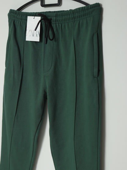 TR339- ZRA FRONT STRIPE 3 POCKET COTTON TROUSER "GREEN"