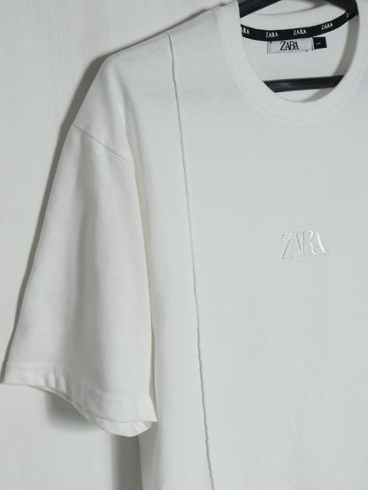 CTS4- ZRA RELAX FIT PREMIUM COTTON T SHIRT "WHITE"