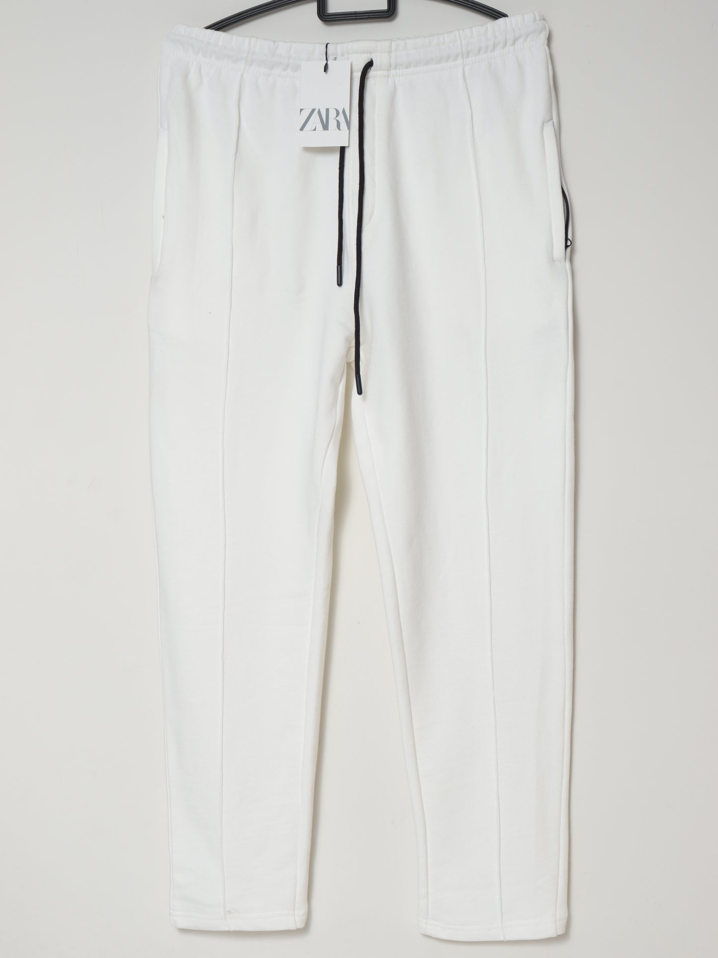 TR339- ZRA FRONT STRIPE 3 POCKET COTTON TROUSER "WHITE"