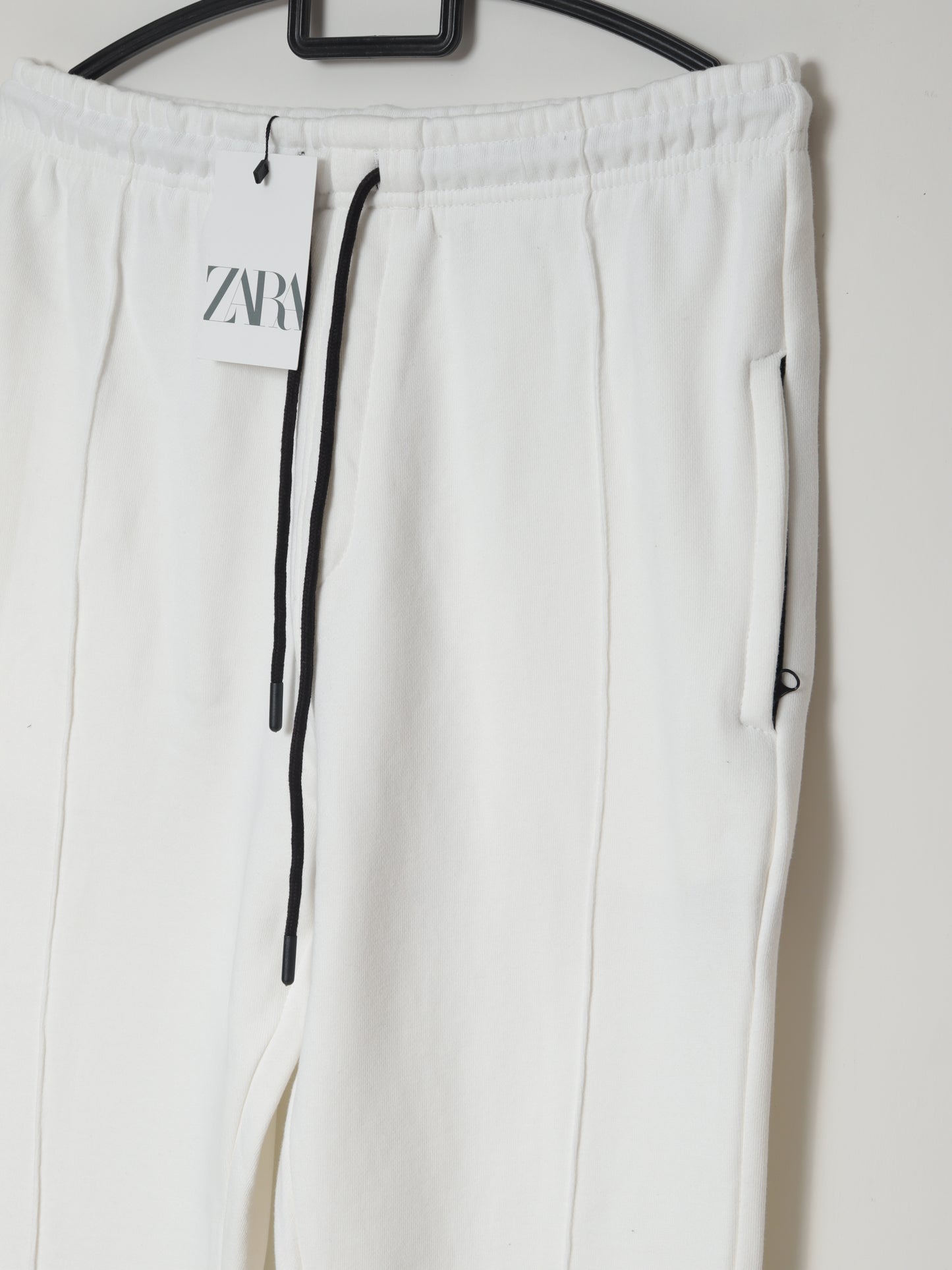 TR339- ZRA FRONT STRIPE 3 POCKET COTTON TROUSER "WHITE"