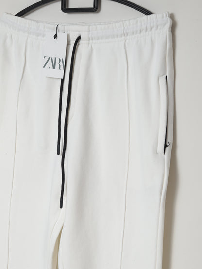 TR339- ZRA FRONT STRIPE 3 POCKET COTTON TROUSER "WHITE"