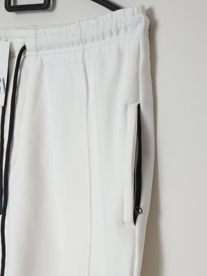 TR339- ZRA FRONT STRIPE 3 POCKET COTTON TROUSER "WHITE"
