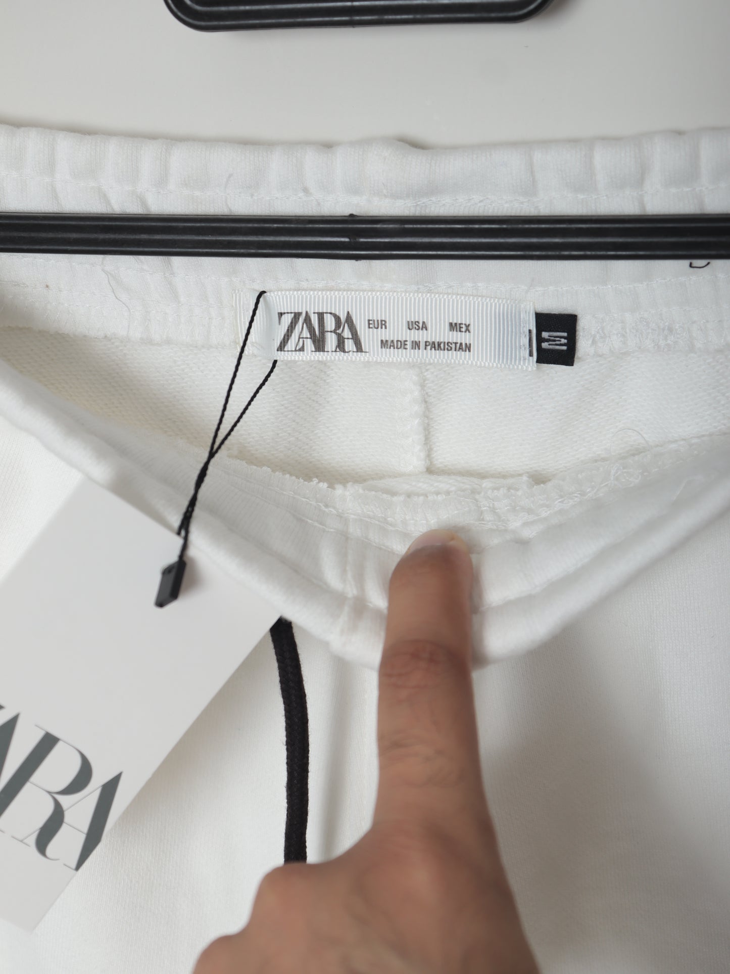 TR339- ZRA FRONT STRIPE 3 POCKET COTTON TROUSER "WHITE"