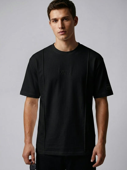 CTS4- ZRA RELAX FIT PREMIUM COTTON T SHIRT "BLACK"