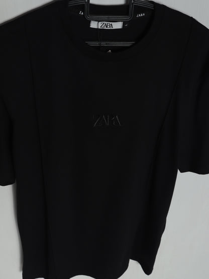 CTS4- ZRA RELAX FIT PREMIUM COTTON T SHIRT "BLACK"