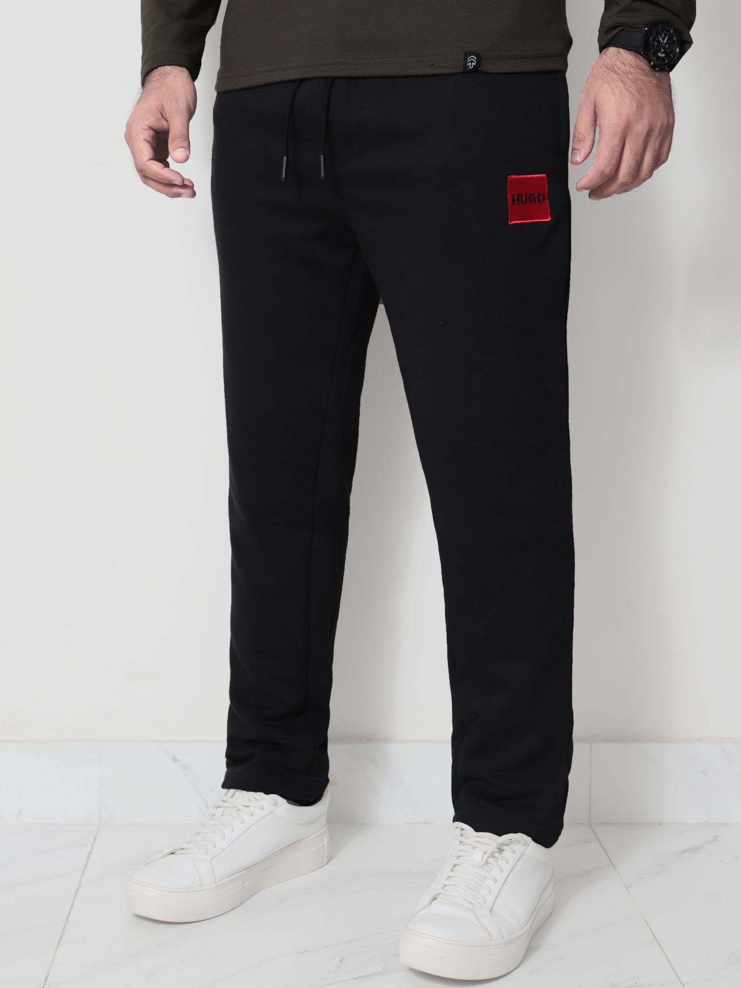 TR327- HGO COTTON TERRY PREMIUM TROUSER "BLACK"