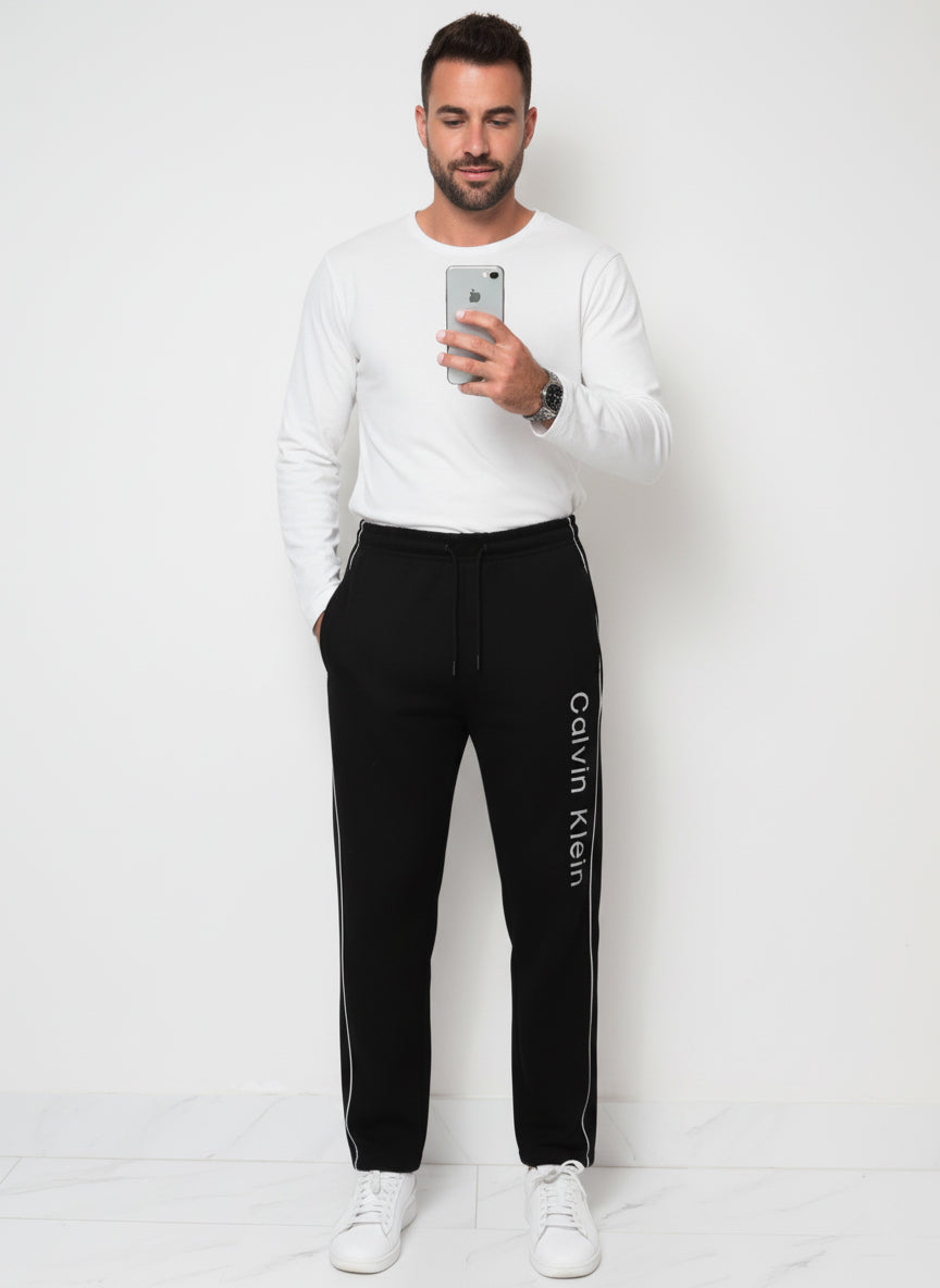 TR338-CKLN PURE COTTON TERRY 3 POCKET TROUSER "BLACK"