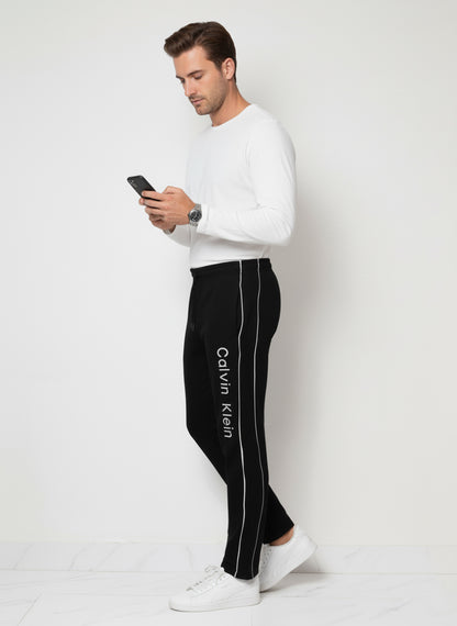 TR338-CKLN PURE COTTON TERRY 3 POCKET TROUSER "BLACK"